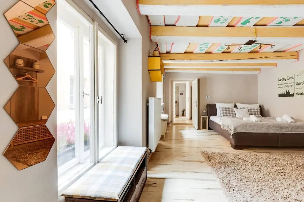 Old Crooked Beams Near Charles Bridge In Prague Apartment Czech Republic