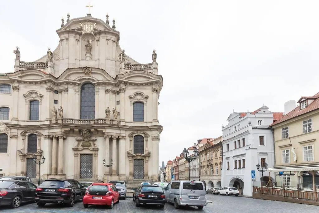 Old Crooked Beams Near Charles Bridge In Prague Apartment