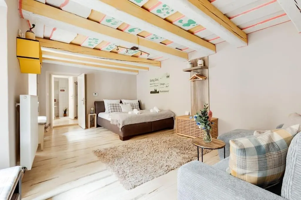 Old Crooked Beams Near Charles Bridge In Prague Apartment 0*,